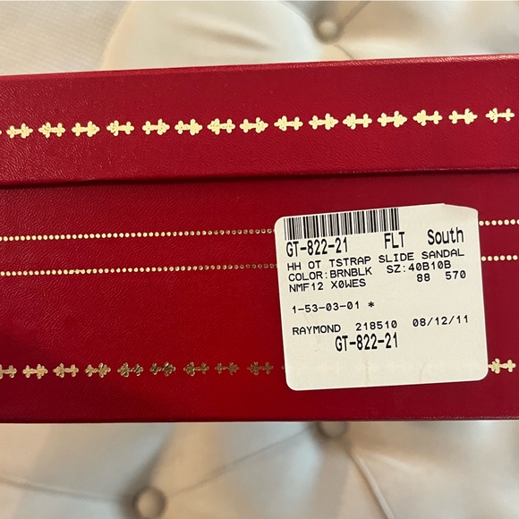 Rene Caovilla t strap slide brown black sandal, NWT size 40 - Picture 3 of 7